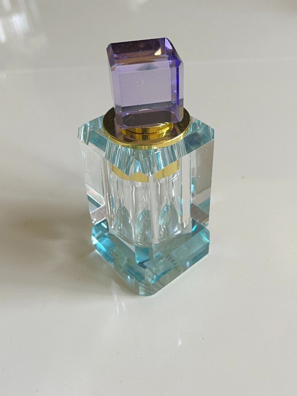 Anthropologie Decorative Cut Glass Perfume Bottle NWT - Picture 3 of 7